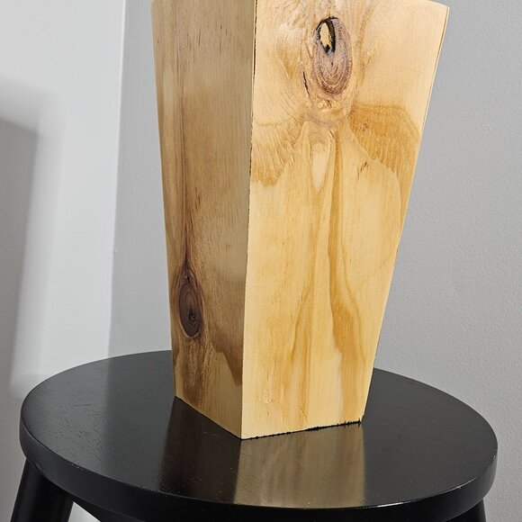 Natural Wood Accent Vase - Picture 3 of 5